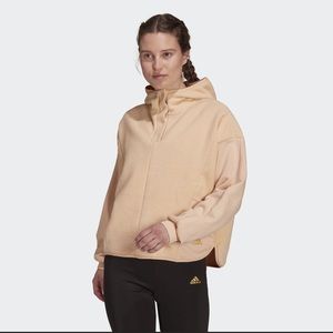 SOLD: Adidas Golden Logo Essentials Hoodie in Blush | Size 1X